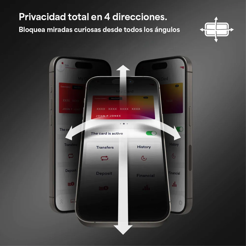 Protector de Pantalla Zagg Glass XTR Privacidad para iPhone 17 Pro - Transparente - Image 3