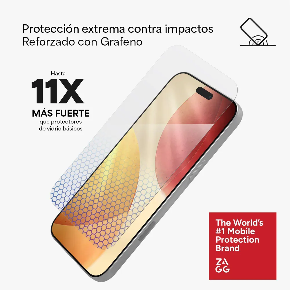 Protector de Pantalla Zagg Glass XTR5 para iPhone 17 Pro Max - Transparente - Image 3