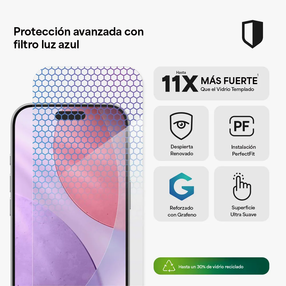 Protector de Pantalla Zagg Glass XTR5 para iPhone 17 Pro - Transparente - Image 2