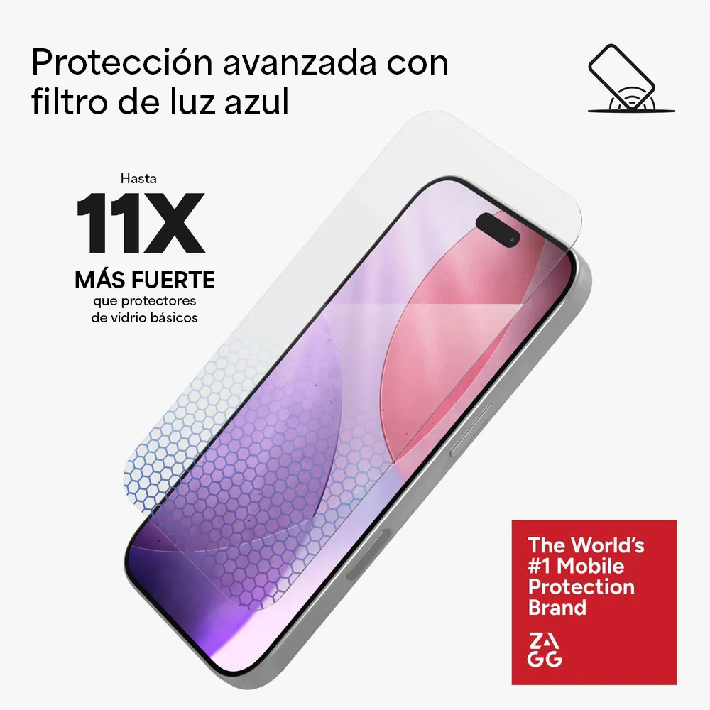 Protector de Pantalla Zagg Glass XTR5 para iPhone 17 Pro - Transparente - Image 3