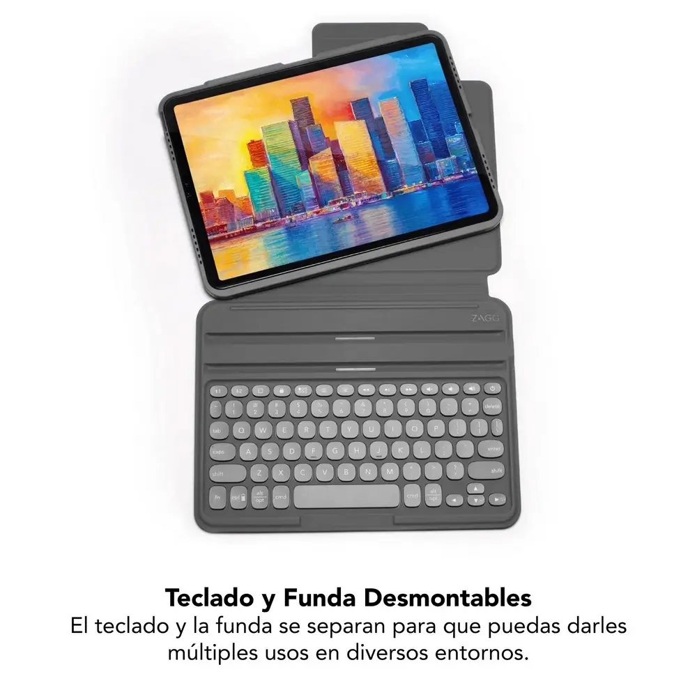 Case con teclado ZAGG Pro Keys para iPad Pro 11 (Gen 4/3/2/1), Air 11 (M2, M3, M4) - Negro/Gris - Image 4